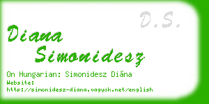 diana simonidesz business card